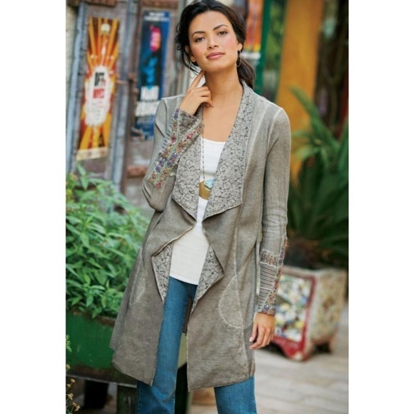 Soft Surroundings Cadence Topped Boho Cardigan Sweater - Picture 1 of 9